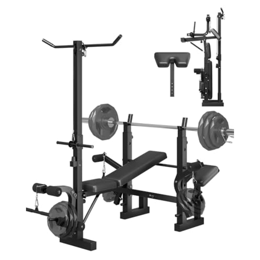 Home Gym Leg Extension - Home Gym 8-in-1 Foldable Weight Bench