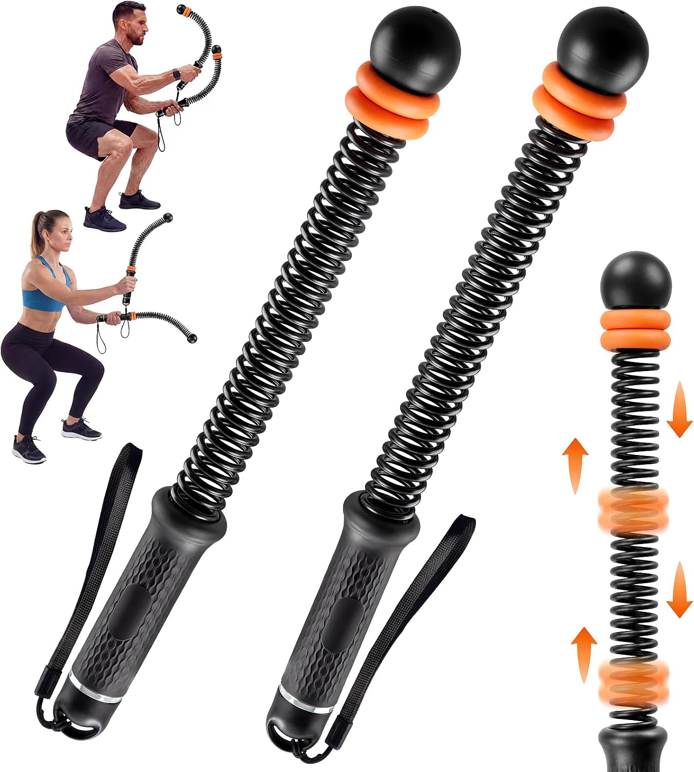 Home Gym Women - Adjustable Ropeless Battle Ropes for Home