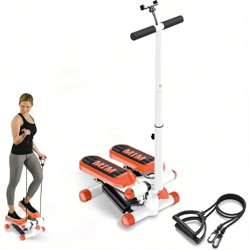 Home Gym Weight Machine - Mini Stair Stepper With Resistance Bands