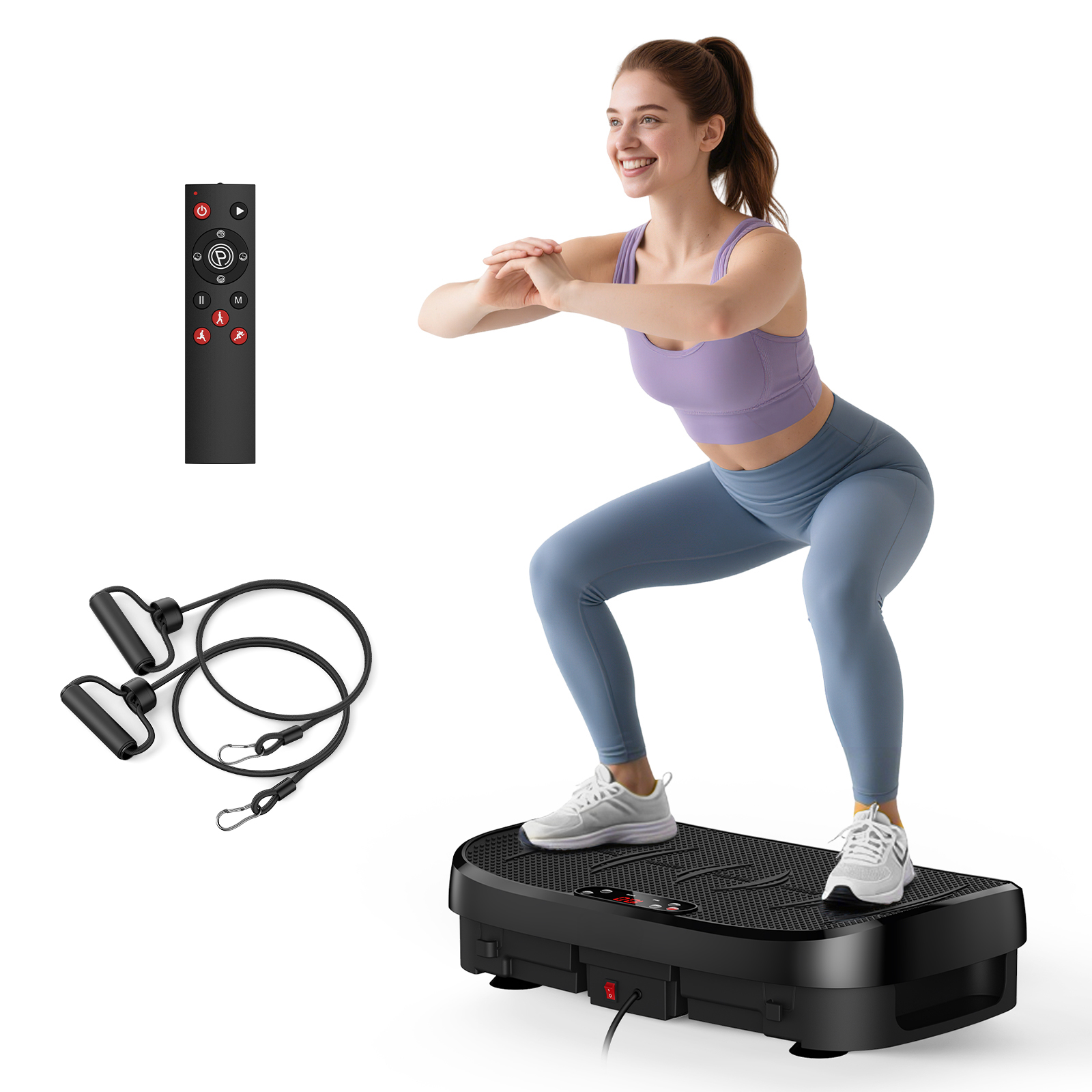 Home Gym Leg Extension - Vibration Plate Fat Burning Fitness Platform