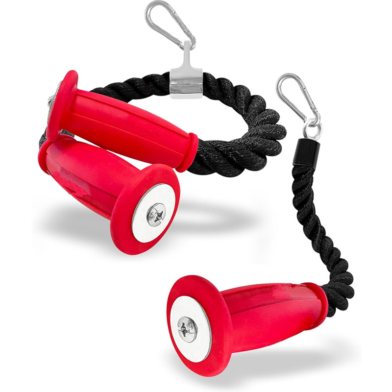 Home Gym Weight Machine - Ergonomic Tricep Ropes Non-Slip Cable Attachment