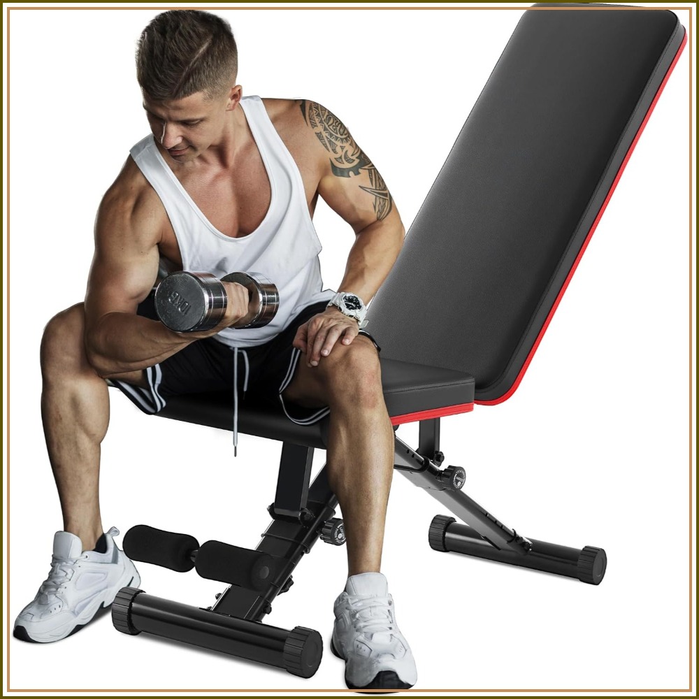 Home Gym Weights - Adjustable Weight Bench for Full Body