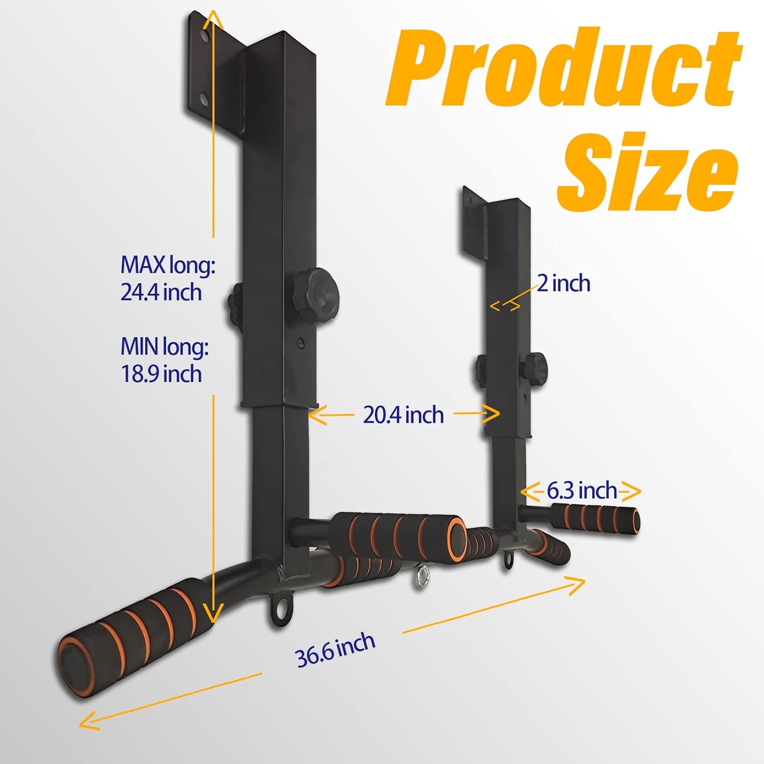 Home Gym Wall - Multifunctional Dip Station Wall Mounted Pull-up