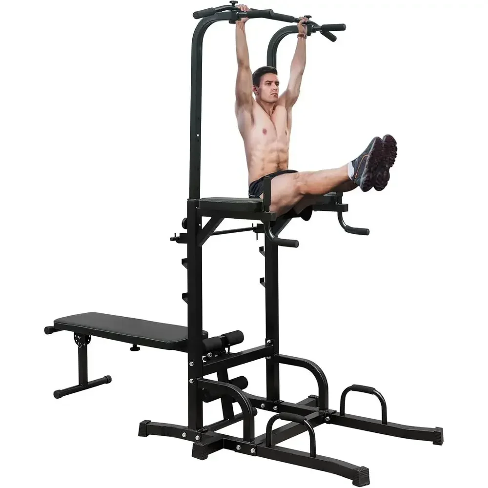 Home Gym Multi Station - Heavy-Duty Adjustable Height Dip Station for