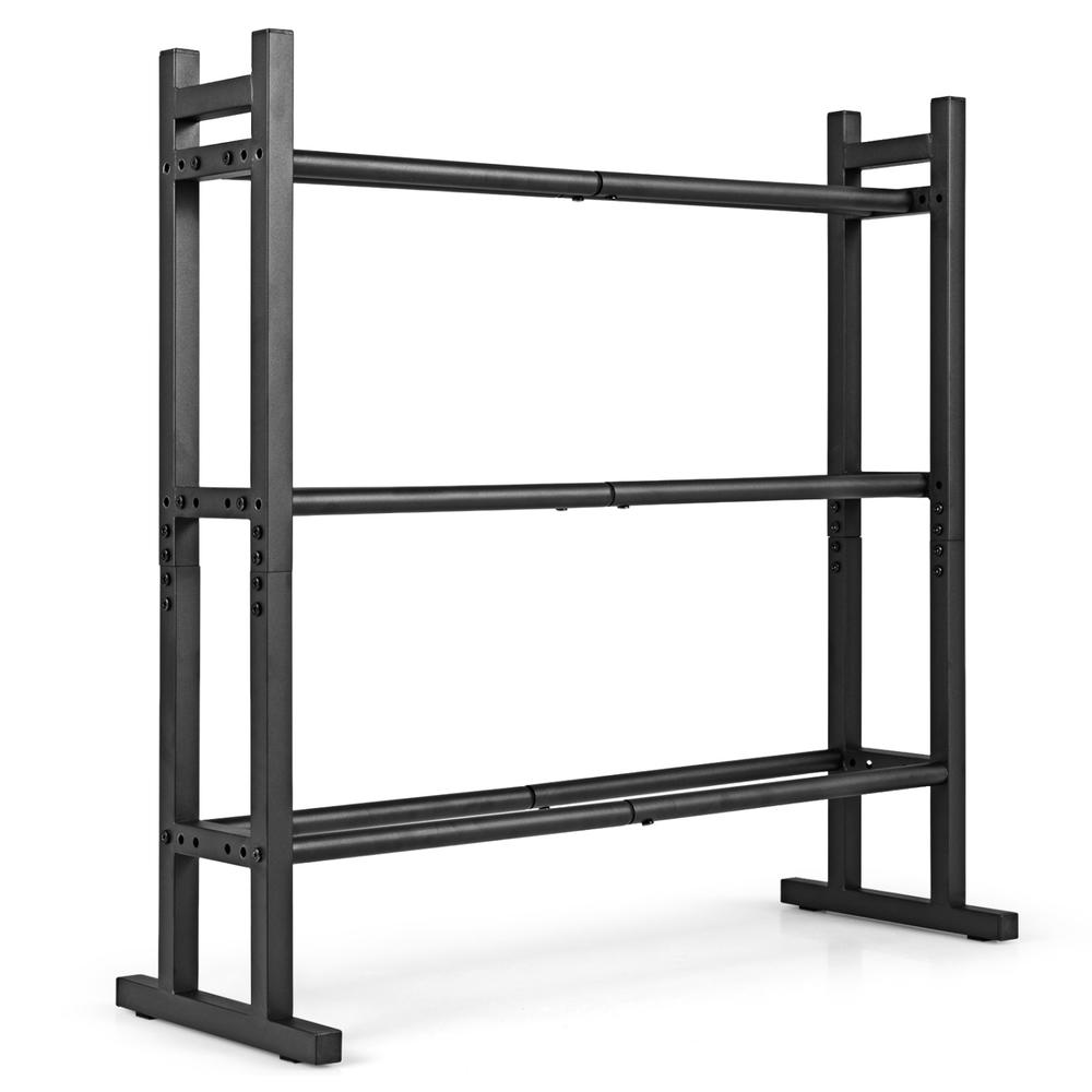 Home Gym Rack - Heavy Duty 3-Tier Dumbbell Rack, Powder