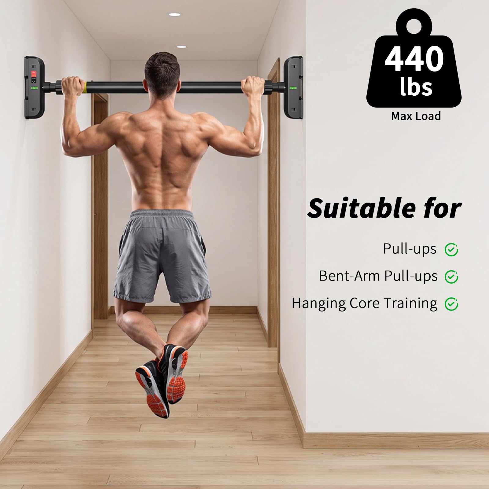 Chin Up Doorframe - Pull Up Bar for Doorway, Door