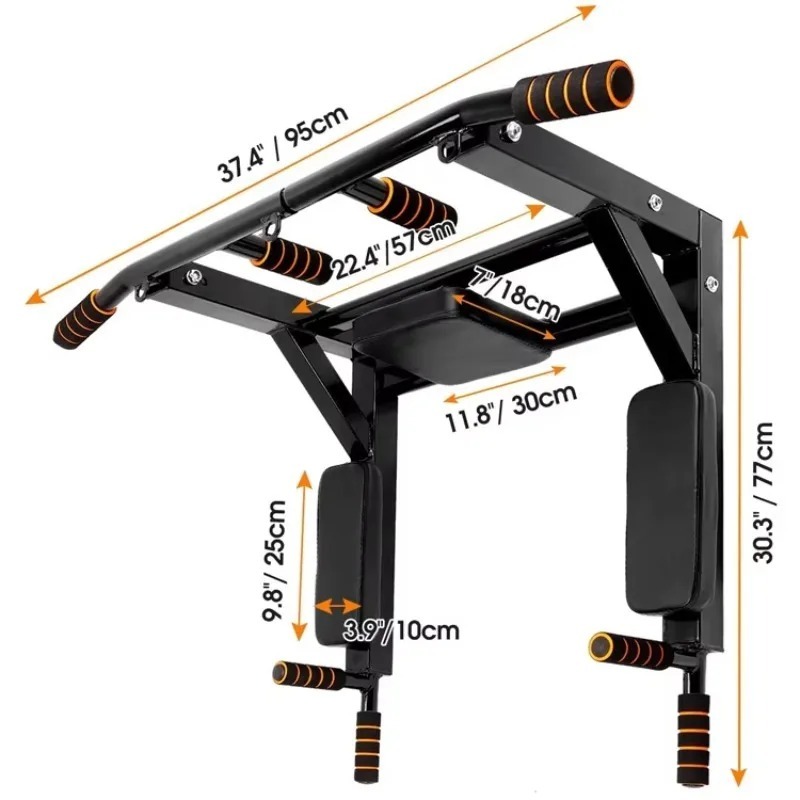 Home Gym Wall - Wall-Mounted Pull-Up Bar for Indoor Use,