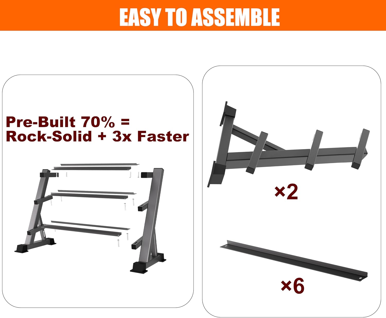 Heavy Duty Three Tier Dumbbell - Home Gym Rack recension och pris