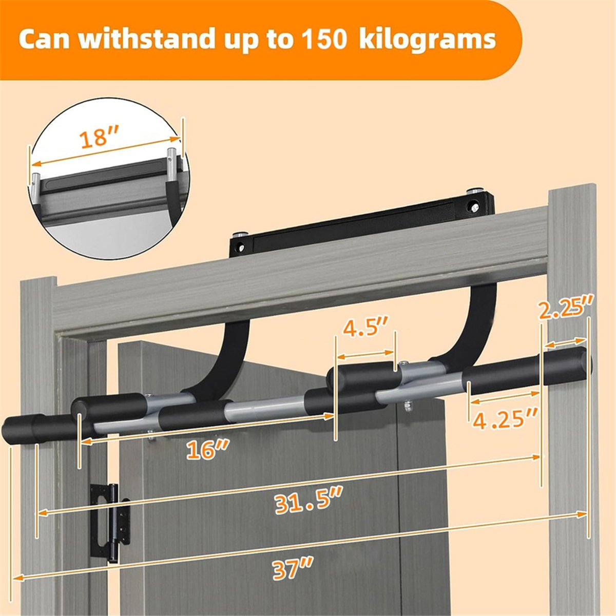 ABST Wall Mounted Pull Up Bar  - Chin Up Doorframe recension och pris