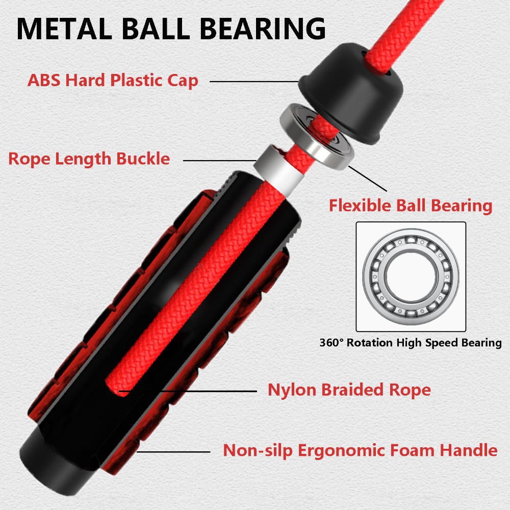 Tangle-Free Weighted Jump Rope - Jump Rope Bearing recension och pris