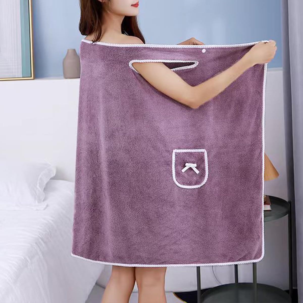 Fast Drying Wearable Bath Towe - Home Gym Women recension och pris