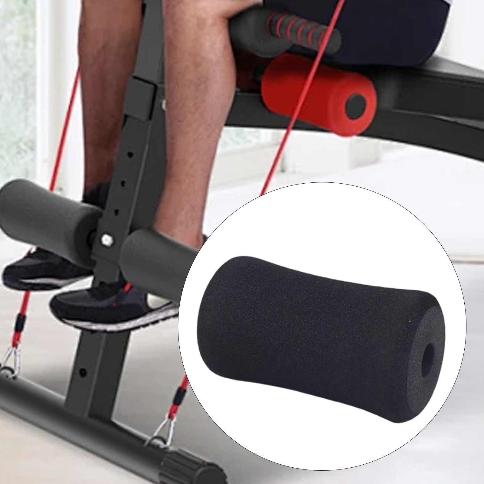 Soft Foam Foot Pad Roller for  - Home Gym Leg Extension recension och pris
