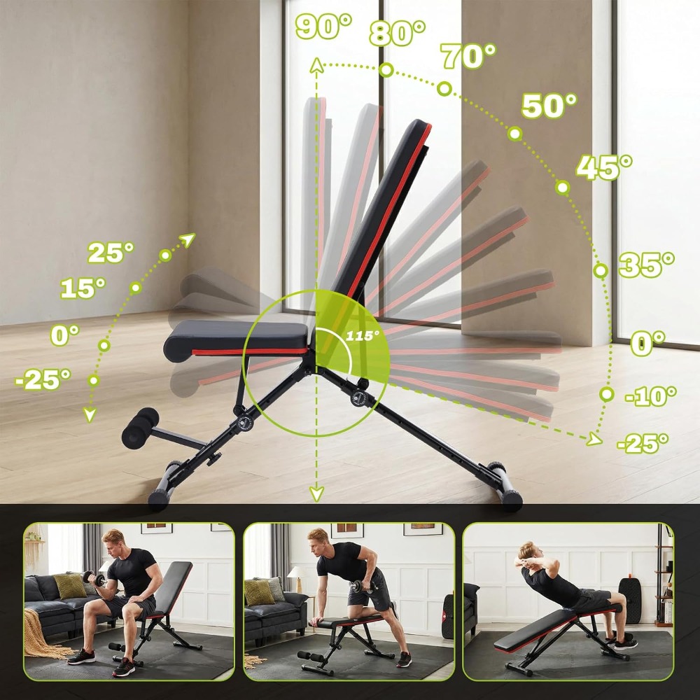 Adjustable Weight Bench for Fu - Home Gym Weights recension och pris