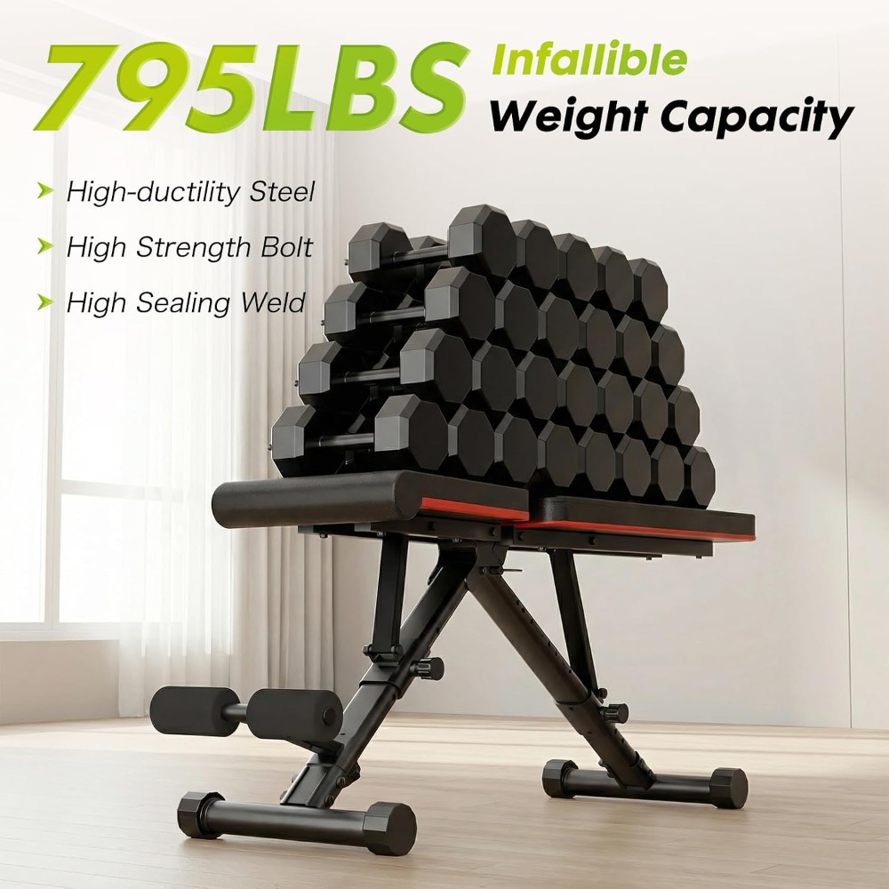 Adjustable Weight Bench for Fu - Home Gym Weights recension och pris