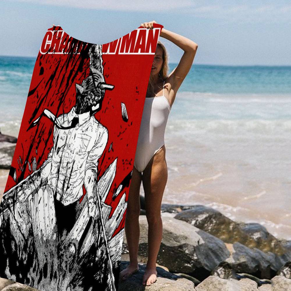 Anime Chainsaw Man Beach Towel - Sauna Home Gym recension och pris
