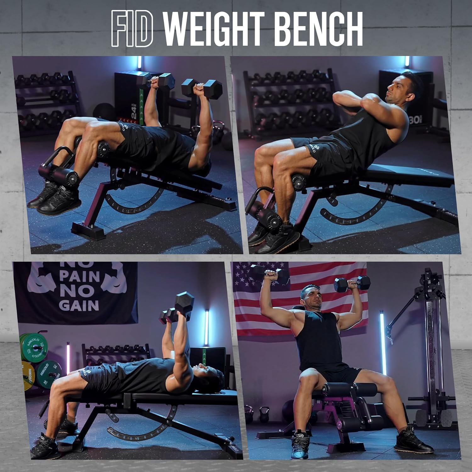 Home Gym Weight Bench - Steel  - Home Gym Weights recension och pris