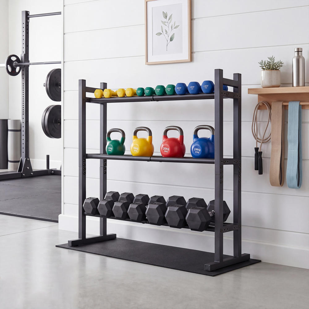 Heavy Duty 3-Tier Dumbbell Rac - Home Gym Rack recension och pris