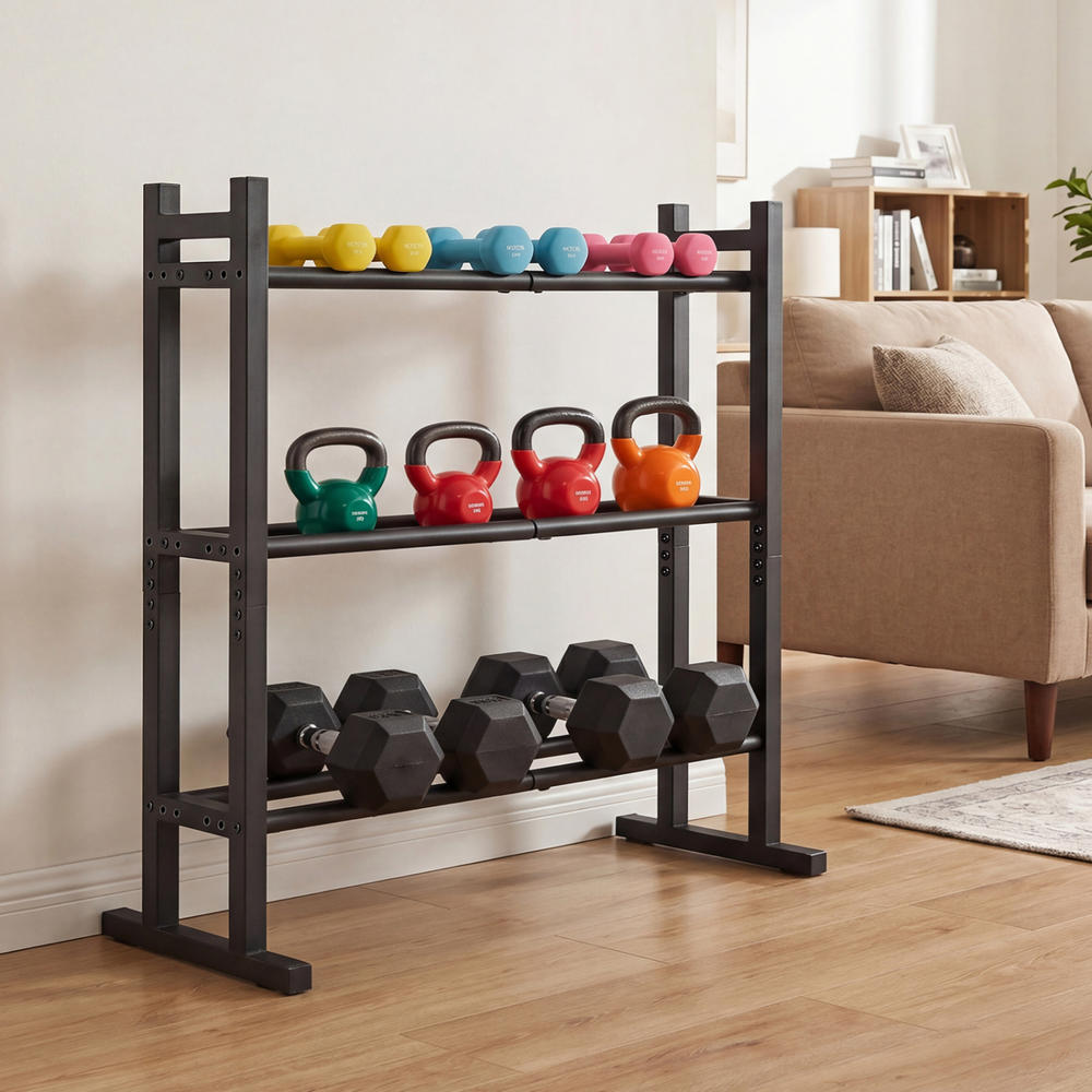 Heavy Duty 3-Tier Dumbbell Rac - Home Gym Rack recension och pris