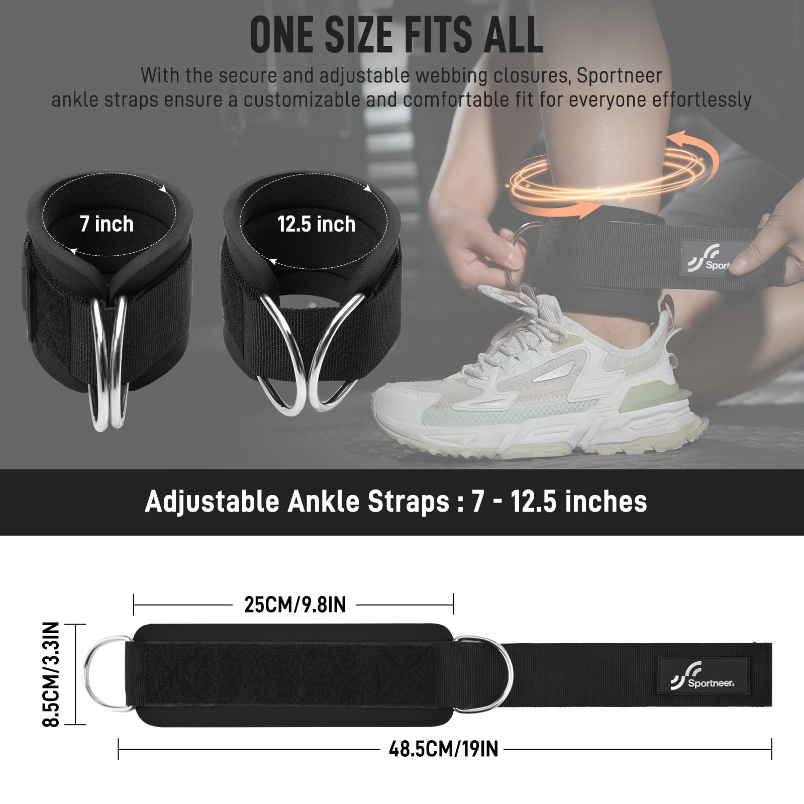 Sportneer Adjustable Ankle Str - Home Gym Leg Extension recension och pris