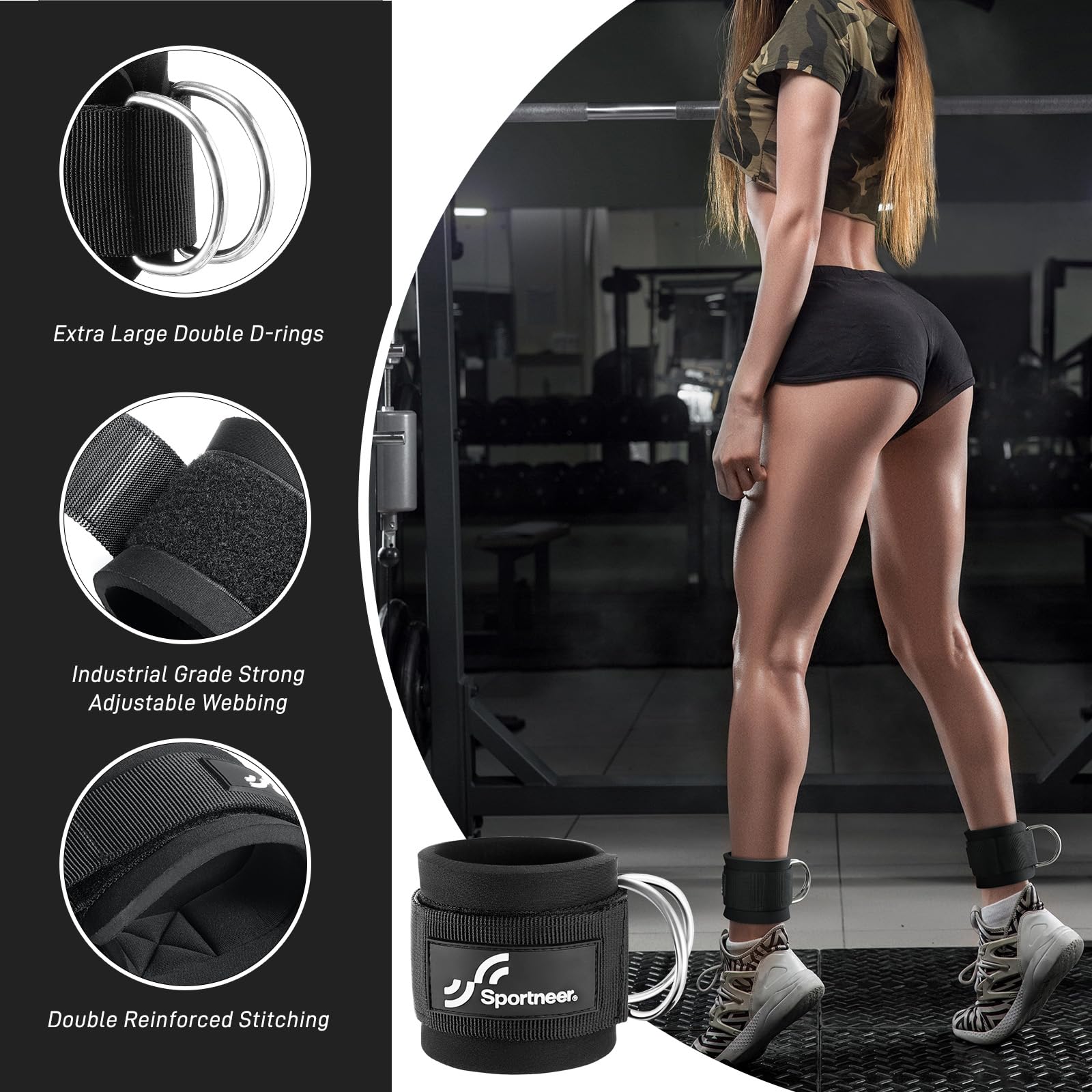 Sportneer Adjustable Ankle Str - Home Gym Leg Extension recension och pris