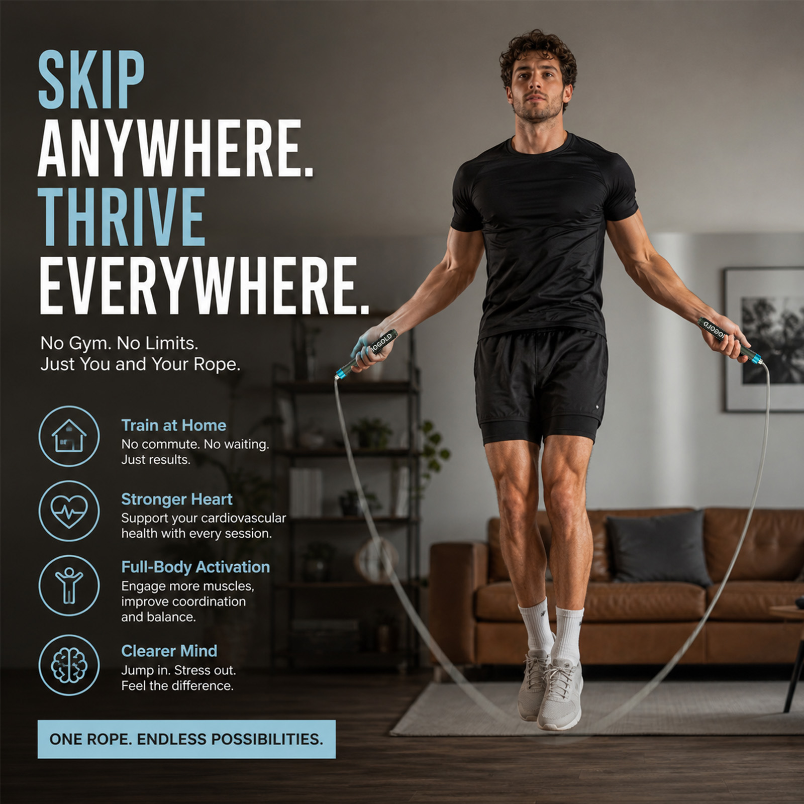 MOGOLD Professional Speed Jump - Jump Rope Bearing recension och pris