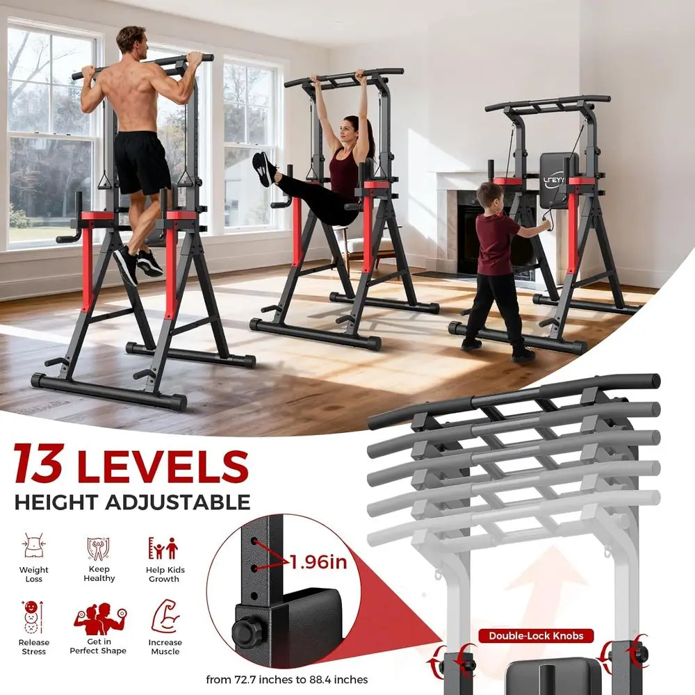 Adjustable Height Dip Station  - Home Gym Multi Station recension och pris
