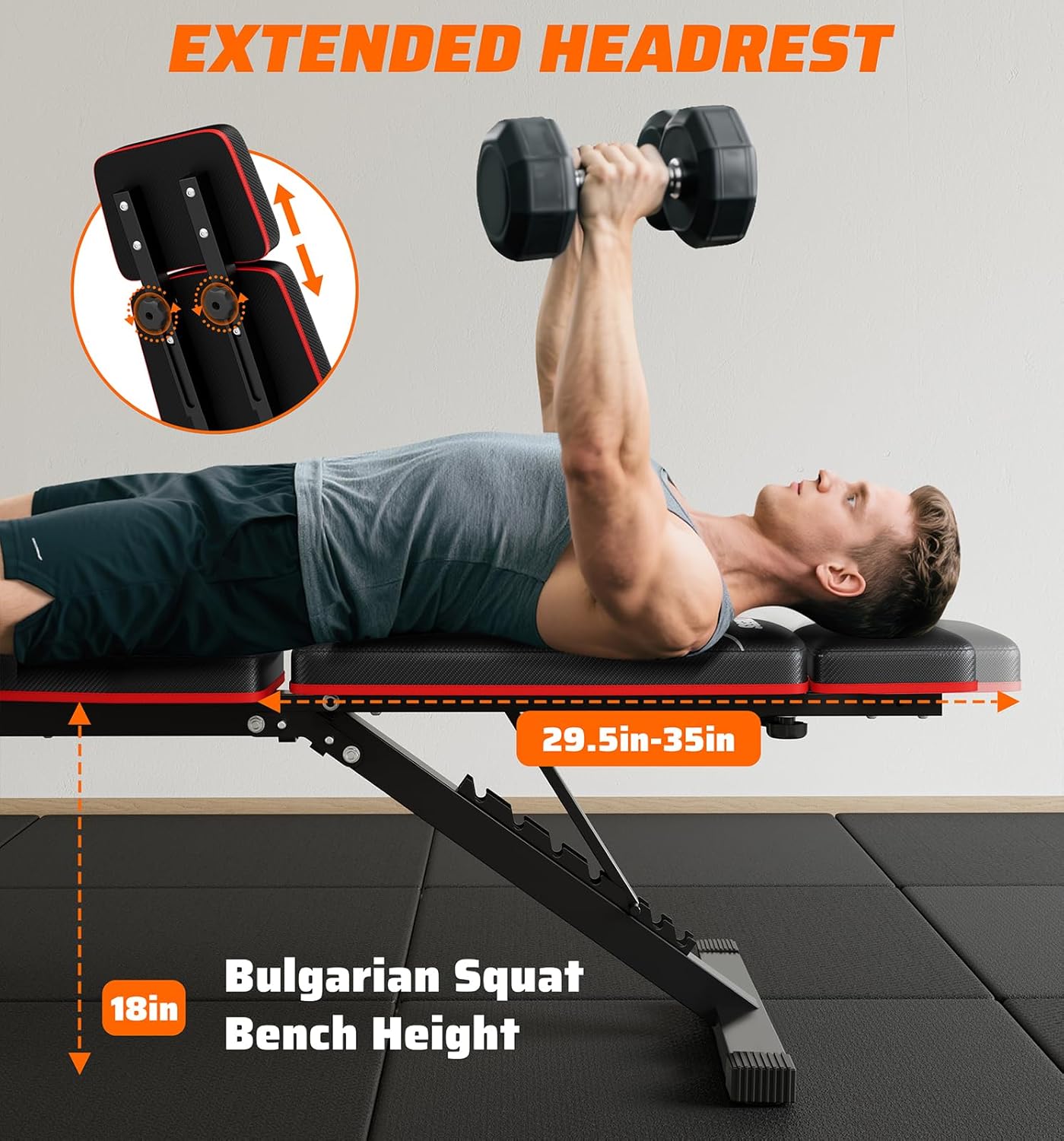 Home Gym Foldable Weight Bench - Home Gym Weights recension och pris